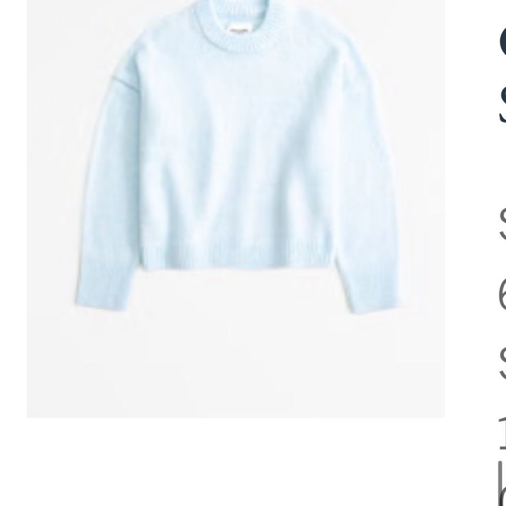 Abercrombie Women's Light Blue Sweater